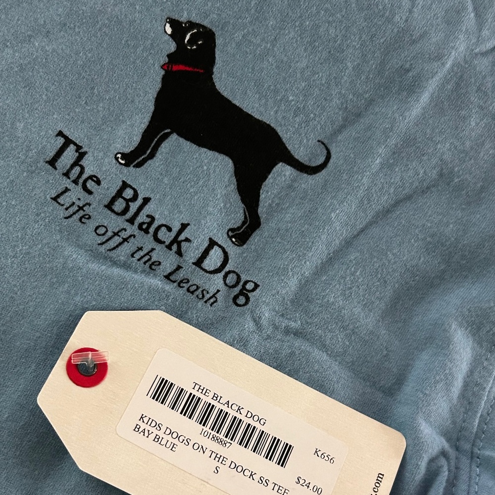 NWT THE BLACK DOG DOCK COLLECTION T SHIRT TOP SMALL BAY BLUE KIDS YOUTH (6) NEW - Picture 6 of 7